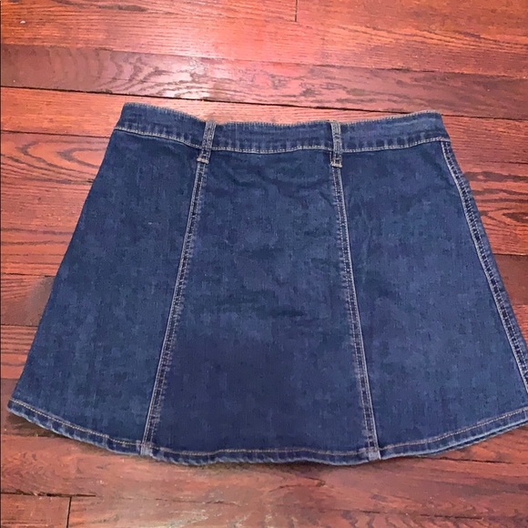 Blue denim skirt with buttons down front - Picture 5 of 5